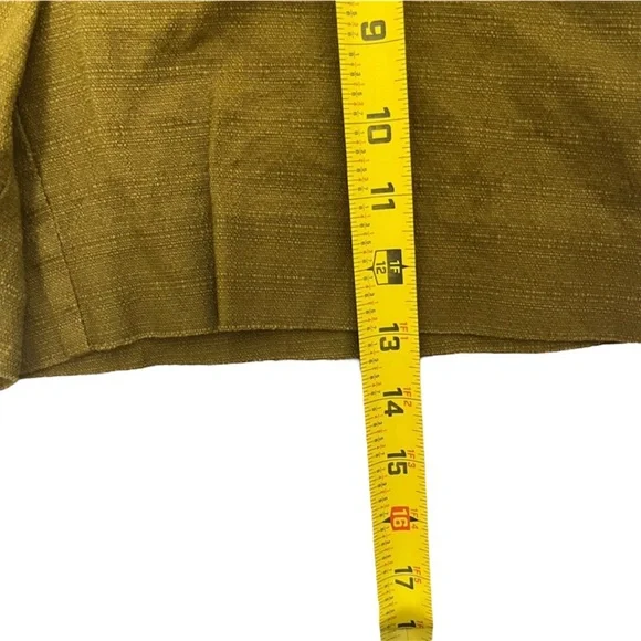 Elevenses Anthropologie Boho Tweed Brown Green Mid Rise Shorts Size 2 - Picture 7 of 10